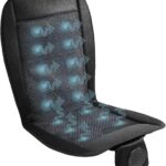 ZONETECH Cooling Car Seat Cushion 12V Black Automotive Adjustable Temperature Comfortable Car Seat Cover