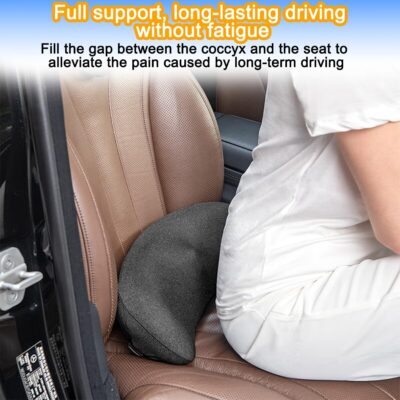 Mandark Car Seat Cushion, Memory Foam Vehicle Driver Seat Pad for Back & Sciatica Pain Relief, Comfortable Lumbar pillow for Driving, Office Chair, Wheelchair, Universal for SUV, Truck, RV (Dark Gray) - Image 6