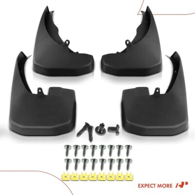 A-Premium Set of 4PCS Mud Flaps Splash Guards Mudguards Mudflaps with Hardware Accessories Compatible with Nissan Frontier 2005-2023 Pickup, Black Color, Front and Rear (Driver & Passenger Sides) - Image 7