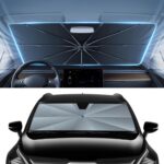 Autorder Windshield Sun Shade Umbrella for 2023-2025 2026 Kia Sportage Accessories,Upgraded Ice Crystal Material,Easy Setup Umbrella Sunshade for Car Windshield,100% Sun Blocking