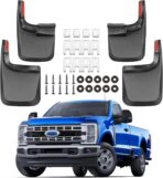 Front Rear Mud Flaps Splash Guards for Ford F-250 F-350/2017-2026 Mudflaps Mud Guard for Trucks 4PCS Set Black (w/o OEM Fender Flares) No Need to Drill Holes,Easy Install