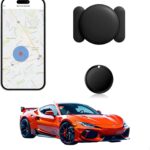 GPS Tracker for Vehicles,Magnetic Waterproof Car Tracker, No Monthly fees, Mini Portable GPS Tracker for Cars, Trucks, Motorcycle, Anti-Theft（Android Only）