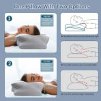 Cervical Neck Pillow for Pain Relief - Ergonomic Pillow Side Sleeper Pillow for Sleeping, Orthopedic Bed Pillow Neck Support Pillow, Contour Memory Foam Pillows for Side Back Stomach Sleepers - Image 5