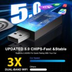 2 in 1 Wireless CarPlay Adapter, Android Auto Plug&Play CarPlay Dongle Converts Wired to Wireless with USB&USB-C/Type-C, Fast Auto-Connect, Stable Control & No Delay, for iOS 10+/Android 11+ - Image 5