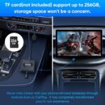 Upgraded Wireless CarPlay Adapter, 3-in-1 Wireless Carplay & Android Auto& Video Adapter, Built in Netflix YouTube Support TF Card, Plug & Play, USB Type C, USB Type A Compatible with iPhone & Android - Image 4