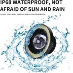 2PCS Car Angel Eye Fog Light, Round COB LED Lamp High Power Bright with White Halo Angel Eye Rings Headlight, Universal Daytime Running Light DRL Car Driving Bulbs Projector (Light Blue) - Image 3