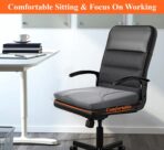 kingphenix Premium Car Seat Cushion, Memory Foam Driver Seat Cushion to Improve Driving View- Coccyx & Lower Back Pain Relief - Seat Cushion for Car, Truck, Office Chair (Leather Gray) - Image 3