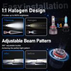 HIKARI WINGS 2026 Future 80000LM 9005 HB3 LED Bulbs, 65W Titanova Chips, High Lumens LED DRL Kit, 6000K Cool White, IP68 Waterproof, Halogen Upgrade Replacement, 9145 9140 Foglight - Image 4