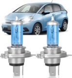 Fit for 2006-2020 Honda Fit High Performance Halogen Headlight Bulbs,9003/H4 High Low Dual Beam Headlamp Replacement Bulbs Kit, Plug and Play,Pack of 2