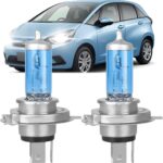 Fit for 2006-2020 Honda Fit High Performance Halogen Headlight Bulbs,9003/H4 High Low Dual Beam Headlamp Replacement Bulbs Kit, Plug and Play,Pack of 2