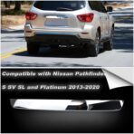 Rear Tailgate Garnish Handle Trim Chrome Compatible with Nissan Pathfinder S SV SL and Platinum 2013-2020 Rear Tailgate Handle Garnish Finisher Molding Replace 90810-3KG0A - Image 2