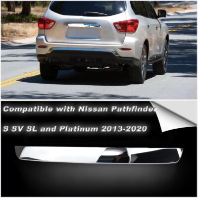 Rear Tailgate Garnish Handle Trim Chrome Compatible with Nissan Pathfinder S SV SL and Platinum 2013-2020 Rear Tailgate Handle Garnish Finisher Molding Replace 90810-3KG0A - Image 2