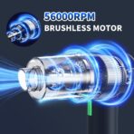 Car Vacuum Handheld Vacuum Portable Cordless, 18000Pa 5 in 1, 100W Brushless Motor, High Power Vacuum Cleaner with Window Breaker Hammer, LED Light, Multi-Nozzles for Car, Home, Pet, Office - Image 2