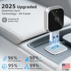 Android Auto Wireless Adapter Carplay - 2 in 1 Wireless Android Auto Car Adapter & Car Play, Stable Control No Delay [2026 Upgraded] Silver - Image 2