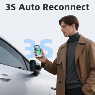 Mini Wireless Carplay Adapter for iPhone - Carplay Wireless Adapter Car Play Dongle, Wired to Wireless, Compatible with iPhone iOS 10+, Silver - Image 7