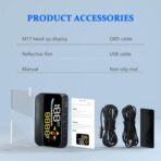 HUD M17,Heads up display OBD2 and GPS Dual System Speedometer for Car, Digital Speedometer with Speed, Travel Direction, and Overspeed Alarm, Fatigue Driving Alarm，Suitable for All car - Image 9