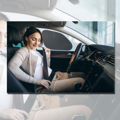 Zone Tech Side Window Cling On Sun Shades- 2-Pack Mesh Car Pop-Up Non Suction Cups Needed Sun-Shield - Image 9