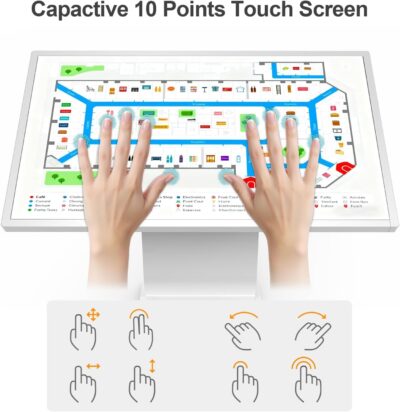 43 inch Touch Screen Kiosk, Windows System(8+128g), K-Style Stand Inquiry Machine, Human–Machine Interaction Smoothly for Mall Navigation/Self-Ordering/Advertising/Retail Store - Image 2