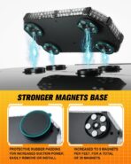 LUMENIX 56 LED Roof Top Strobe Beacon Lights Bar Rooftop Hazard Warning Emergency Safety Flashing Plow Light for Construction Vehicles Tow Commercial Trucks Postal Security Cars Snowplow - Amber White - Image 5