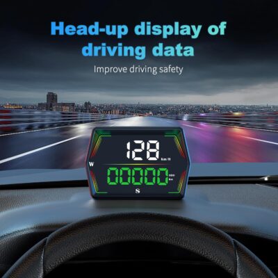 HUD Heads Up Display for Cars, Universal Digital GPS Speedometer LED Display Overspeed Alarm Fatigued Driving Alert,USB Cable Plug and Play for All Vehicle - Image 4