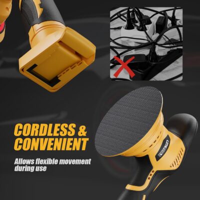 Car Detailing and Polishing Compatible with Dewalt 20V Battery, 5500 RPM Dual-Action Polisher with 6 Variable Speeds - Image 8