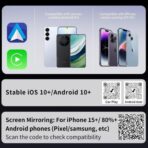 2-in-1 Wireless CarPlay Adapter for iPhone ＆ Wireless Android auto Adapter,2026 Upgrade mini CarPlay,Fast Auto-Connect,Plug & Play, Apple Car Play for iOS 10+/ Android 11+ - Image 9