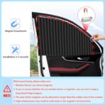 ZATOOTO Car Side Window Sun Shades - Privacy Magnetic Black 2 Pcs Covers Blinds Curtains - Auto Accessories Sunshades Keeps Cooler Screen for Baby Sleeping - Image 6