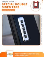 Savadicar Chrome Keyless Entry Keypad Trim Cover for 2015-Present Ford F150, Door Keypad Overlay Accent, Exterior Styling Upgrade Accessories - Image 4