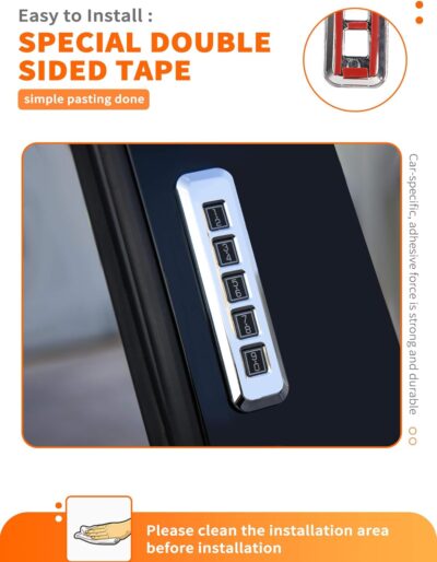 Savadicar Chrome Keyless Entry Keypad Trim Cover for 2015-Present Ford F150, Door Keypad Overlay Accent, Exterior Styling Upgrade Accessories - Image 4