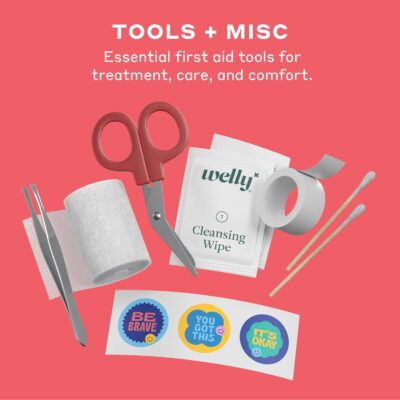 Welly Comprehensive First Aid Kit - FSA Eligible - Adhesive Bandages, Tape and Non-Stick Pads, Butterfly Strips, Cleansing Wipes, Ointments, Gauze, and More - 240 Pieces - Image 9