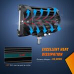 Nilight Side Shooter LED Light Bar 2PCS 4.3 Inch Triple Row Spot Flood Combo with Wiring Harness Kit for Off Road Driving Fog Work Lamp on Truck SUV ATV UTV - Image 8