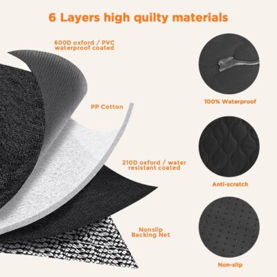Shodu Waterproof Dog Car Seat Cover for Back Seat,Collapsible Scratchproof Dog Car Seats Covers,Nonslip Dogs Seat Cover with Mesh Window,Storage Pocket,Side Flaps,Universal Size Fit for Car/Truck/SUV - Image 3