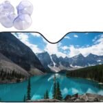 Clear Blue River with Mountains Windshield Sunshade for Car SUV Truck Foldable Uv Ray Reflector Front Window Sun Shade Visor Shield Cover
