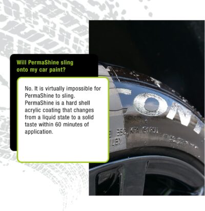 ExoForma PermaShine Tire Coating & Dressing - Extreme High Shine & Durability - Long-Lasting Acrylic Anti-Stick No-Sling Protection - Won’t Wash Off - Dries Fast to the Touch - 8 fl oz - Image 5