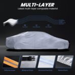 Coupe Car Cover Waterproof All Weather, 10 Layers Outdoor Car Covers for Muscle Car - Sun & Rain Protector Full Exterior Covers. Custom Fit Ford Mustang, Shelby Camaro, etc C4(Gift Towel/Storage Bag) - Image 2