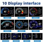ARTILAURA OBD2+GPS Dual Mode Smart Gauge, OBD2 GPS Head-Up Display (HUD) - Driving Data Monitor (Speed, RPM, Fuel, Temp) | Fault Code Scanner, Alerts, 10 Interface | 2 Installation Ways for Cars - Image 4