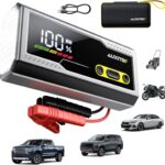 AUXITO Jump Starter 8000A Portable Car Battery Jump Starter with Large LCD Display Jump Cable with Smart Clamps Power Bank Emergency Flashlight for Cars Heavy Duty Jumper Box for Car Battery