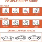 Seat Covers,Car Seat Covers Full Set, Car Seat Covers Front Seats Back Seat Cover,Faux Leather Seat Covers for Cars, Black Car Seat Cover, Waterproof, Non-Slip Car seat Cover, 5Seaters. - Image 3