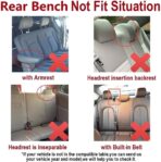 Flying Banner Car Seat Covers Front Seats Rear Bench Polyester car seat Protectors Easy installations Rear Bench Split Classic Man Lady Truck (Full Set - Low Back, Black Purple)… - Image 8