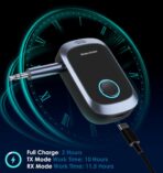 Bluetooth AUX Adapter for Car, Auxiliary Bluetooth Adapter for Car Music & Handsfree Call, 11H Battery Life Wireless Music Receiver for Home Stereo Volume Control, KAIY Wireless Receiver - Image 6