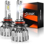 SEALIGHT 9006/HB4 Bulbs 46000LM Ultra-Bright, 60000+ Lifespan Fog Lights, 6500K Cool White 9006 Light Bulbs,Pack of 2