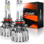 SEALIGHT 9006/HB4 Bulbs 46000LM Ultra-Bright, 60000+ Lifespan Fog Lights, 6500K Cool White 9006 Light Bulbs,Pack of 2