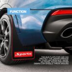 4PCS Car Mud Flaps Rubber Mudguard Soft No Collision Front and Rear Fender Splash Guards Mud Flaps, Universal for Cars SUV, Long - Image 4