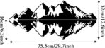 TOMALL 1 Pair 29.7'' Mountains Stickers Decal for Car Body Door Side Auto Snow Mountains Graphic Vinyl Decal Decoration for SUV Truck Off-Road Vehicles Universal Long Size Stickers Accessories (Black) - Image 2