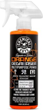 Chemical Guys Signature Series Orange Degreaser Spray - Heavy Duty All Purpose Cleaner for Engines, Tires, Undercarriages, Tools and More, Professional Strength, Breaks Down Grease, Oil & Grime, 16 oz