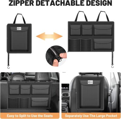 Detachable Hanging Trunk Organizer, Foldable Car Trunk Organizer Hanging for SUVs, Jeeps, Hatchbacks, Car Trunks Organiser with 7 Large Compartments - Image 4