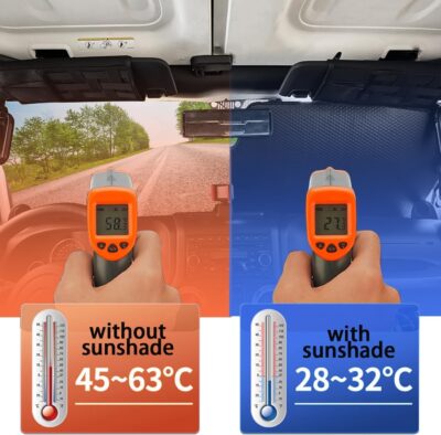 Windshield Sun Shade for Jeep Wrangler TJ JK JL & Gladiator JT 2/4 Door,Duck Sun Shade,Sunshade Windshield for Jeep Wrangler - Image 4