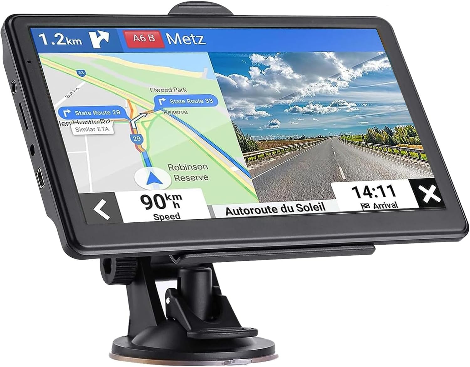 71xx0cSmx6L._AC_SL1500_.jpg GPS Navigation for Car Truck Drivers 7 inch Navigation Systems for Car with Voice Guidance and Speed Camera Warning 2D&3D map Americas Maps Free Lifetime Map - Image 1