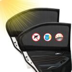 2 Pack Back Car Window Covers Shades Car Side Window Sun Shades,Sunshade for car Window Baby, UV Protection Breathable Spandex Window Covers, Universal Fit Most (99%) of Cars(Medium 39.5"x20")