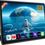 13.5" Android 13 Car Headrest Monitor-4K Video Player for Back Seat, 4G+64G, Wireless Phone Mirroring Airplay, HDMI in/Out Sync, Bluetooth FM WiFi, Rear Seat Entertainment System (1-Pack)